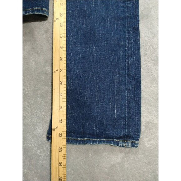 True Religion Jeans Womens 28 Blue Denim Billy Flap Pockets Straight Leg - Picture 5 of 10
